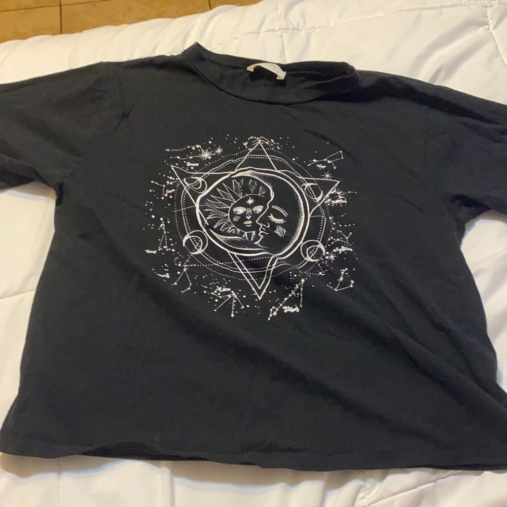Black tee with star signs